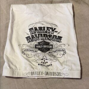 Harley-Davidson White and Black Logo ponytail cover
